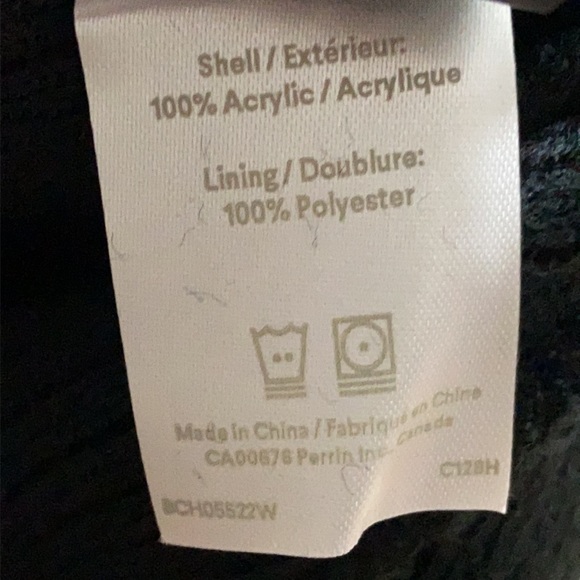 Hot Paws Hat Toque Winter Black 8-16 Years OS - Picture 3 of 7